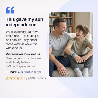 Vibra Band - Silent Vibrating Alarm for Kids & Teens